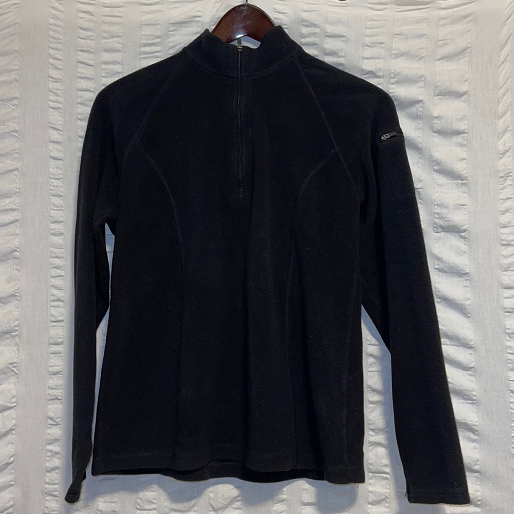 LL Bean Pullover Black Fitness Fleece